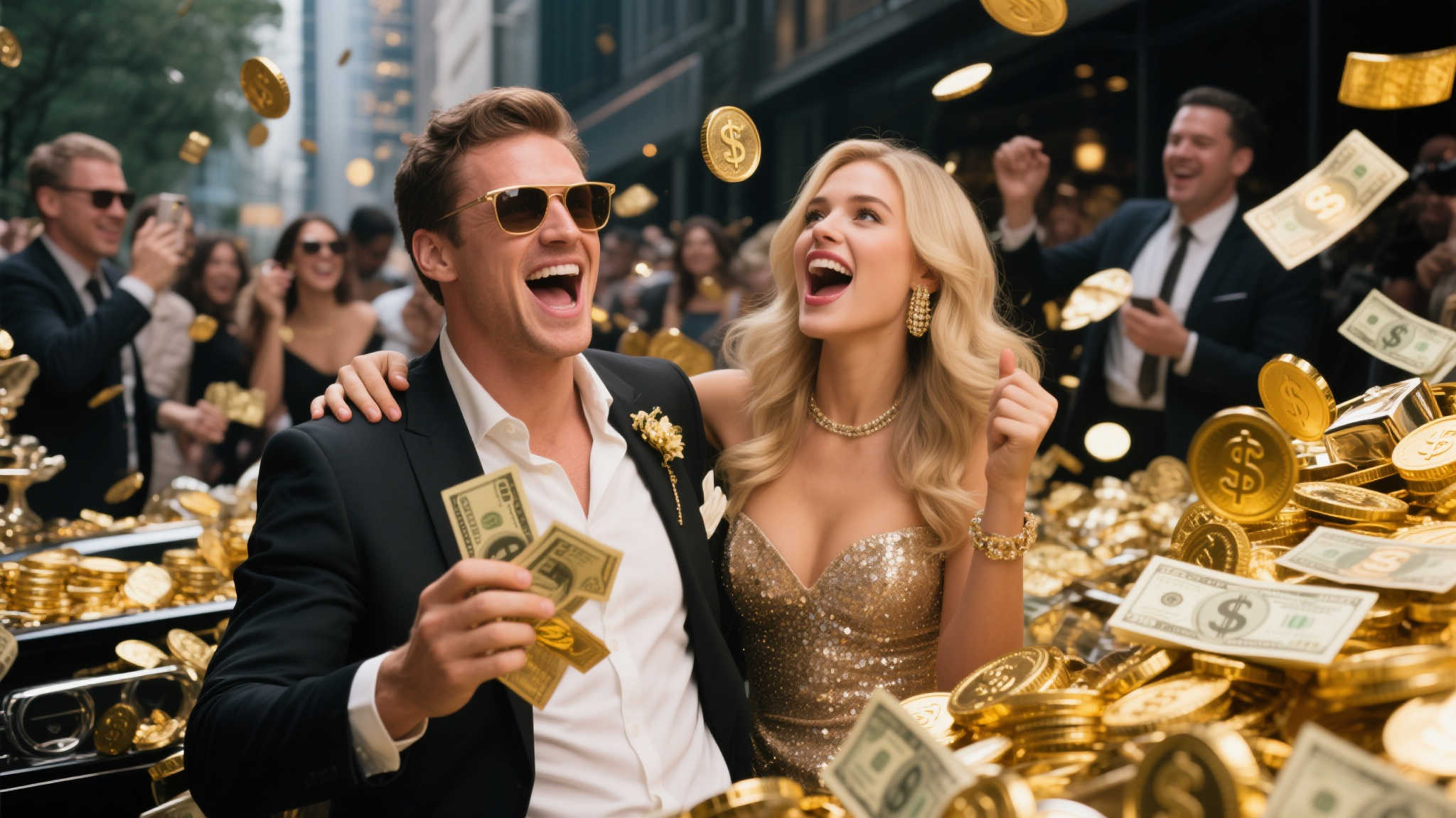 男子中奖7881万高调晒富,警察女友用现金当纸巾引争议 男子中奖7881万高调晒富,警察女友用现金当纸巾引争议