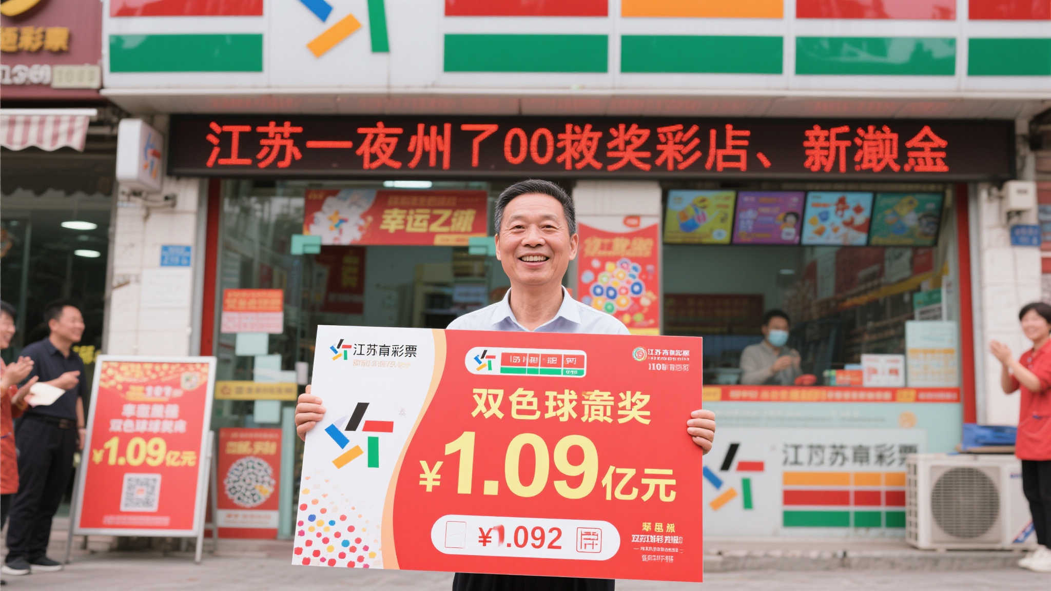 惊爆1.09亿!江苏常州彩站喜中双色球巨奖! 惊爆1.09亿!江苏常州彩站喜中双色球巨奖!