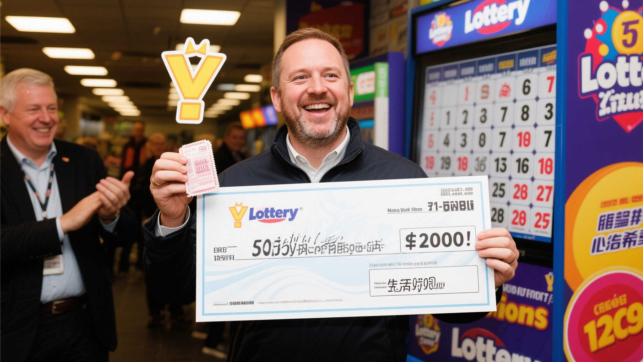 男子仅花4元喜中双色球589万，站主三姐妹齐聚合影庆贺-图