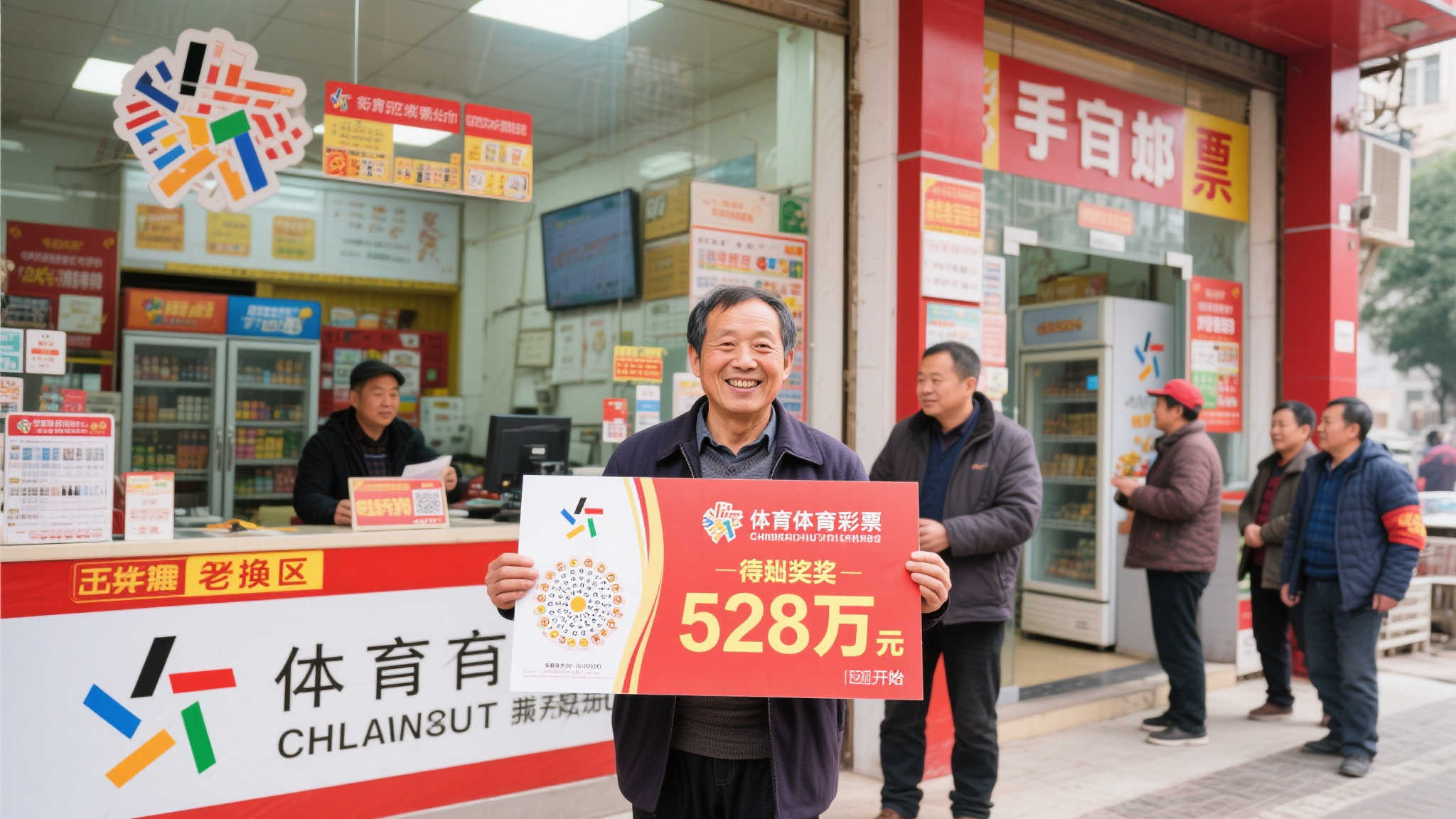老彩民新店试手气,喜获体彩528万大奖! 老彩民新店试手气,喜获体彩528万大奖!