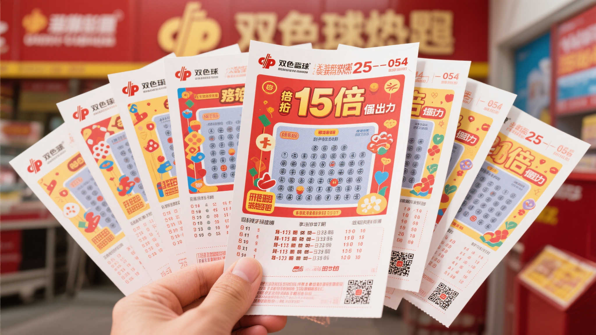 15倍票强势领跑，精美实票齐聚亮相！双色球25-054期晒票震撼来袭