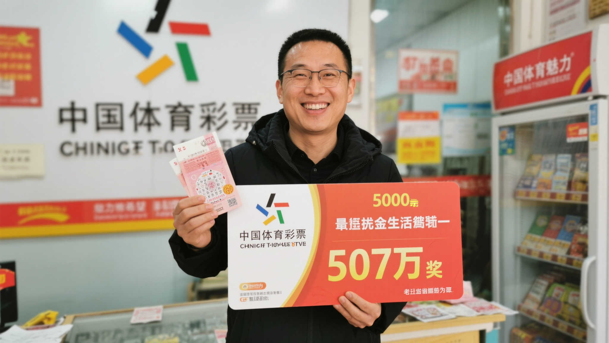 男子5千元投注体彩中507万 计划稍后领奖
