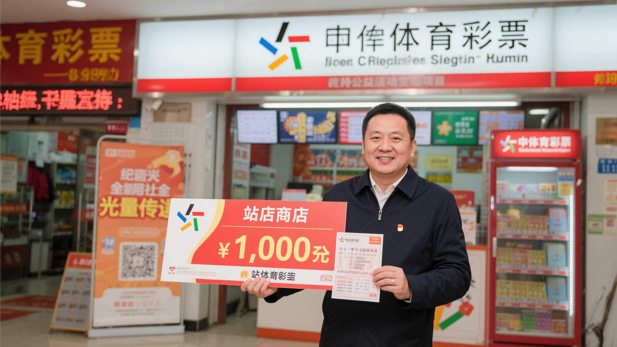 站主意外中奖体彩1015万 高调露脸兑奖彰显真实性