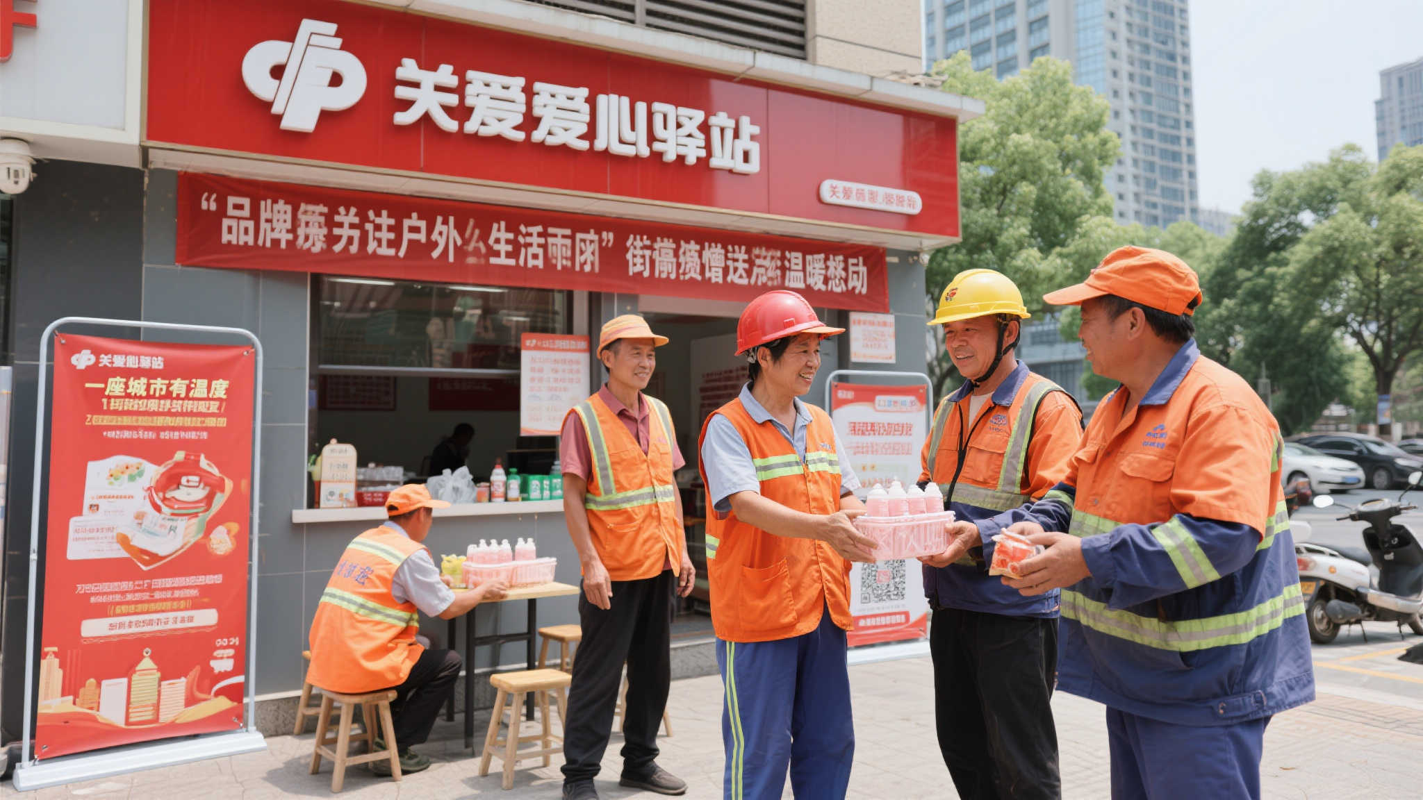 福彩暖心驿站关怀户外劳动者