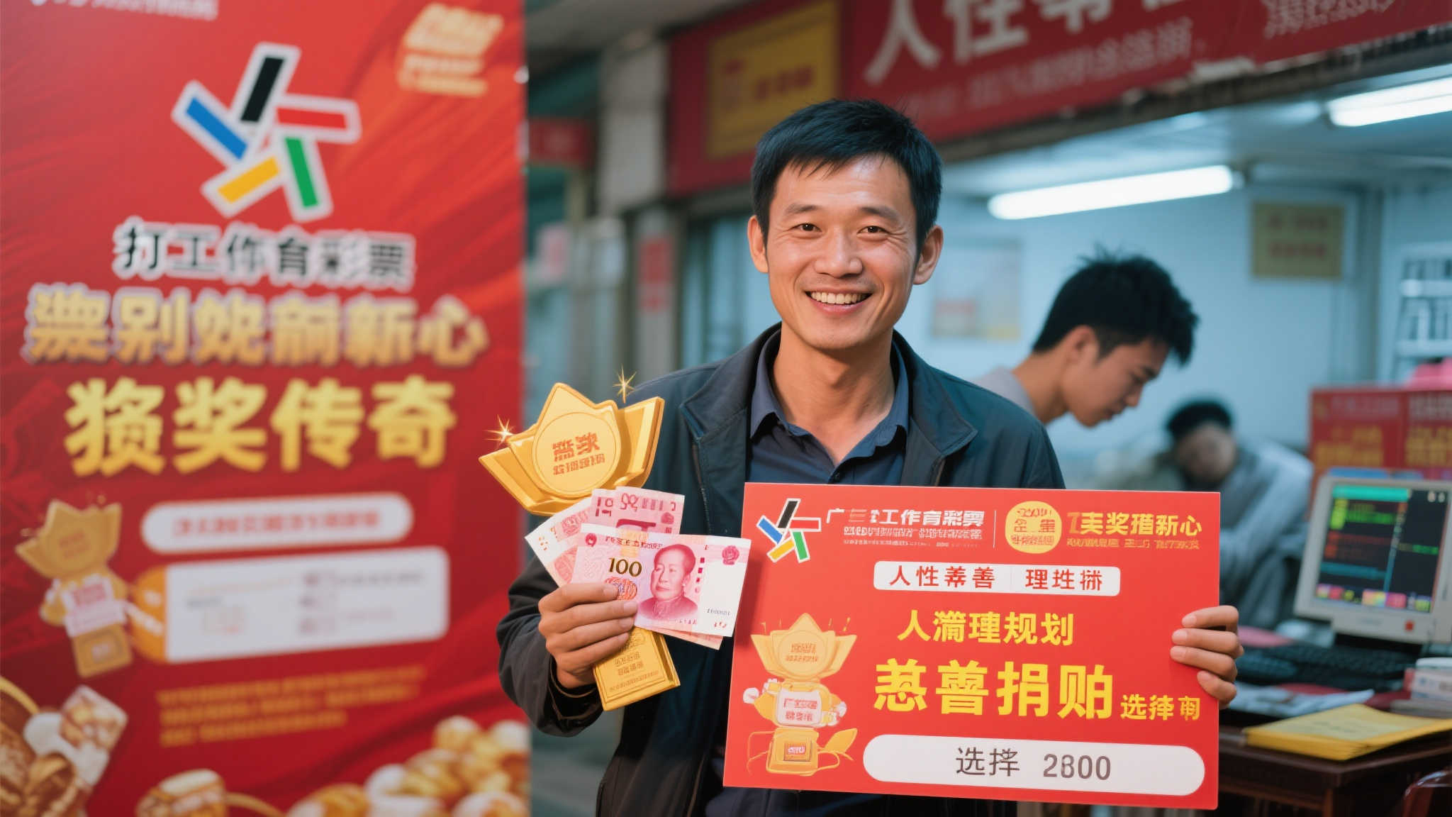 打工仔喜中体彩2099万慷慨捐5万 中奖后激动难眠数夜